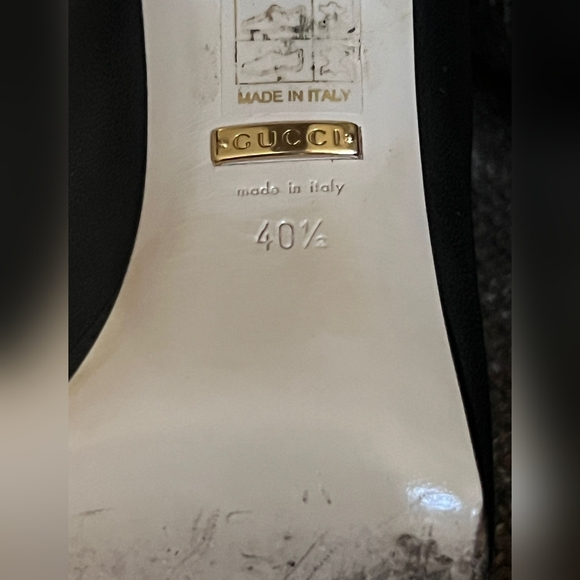 Gucci Leather Charlotte Double G Drawstring Heel Booties, Size 40.5 U.S. 10.5 - Picture 5 of 14